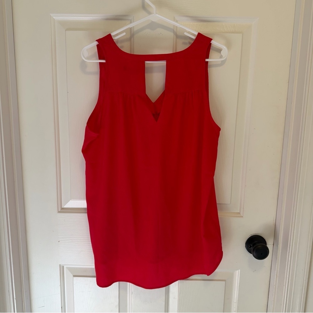 Gap V-neck keyhole Red Sleeveless Tank Top Size Large - Picture 3 of 6